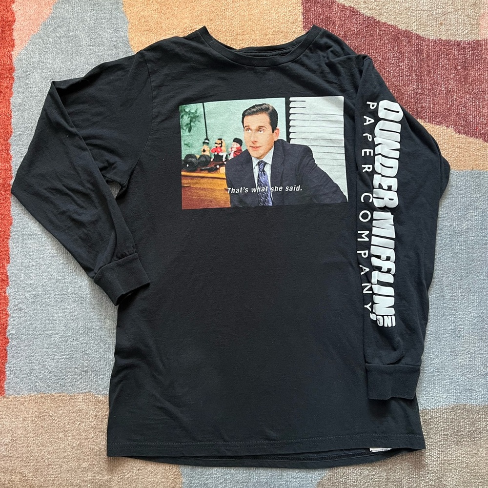 The Office Michael Scott “That’s what she said” Long Sleeve Black Shirt EUC